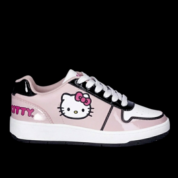2 pair | HELLO KITTY LOW TOP LACE UP MEMORY FOAM SNEAKERS Size 10 - Picture 8 of 9
